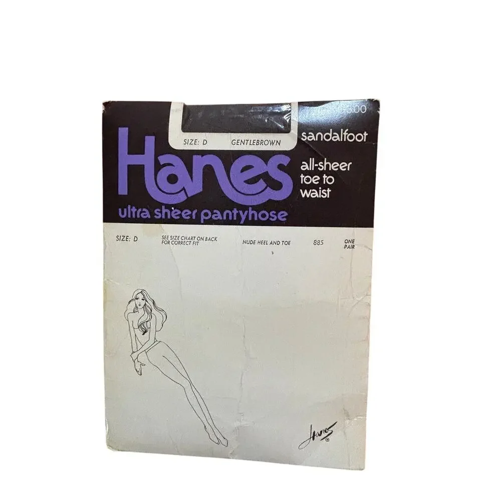 Lot of 5 Hanes Vintage Pantyhose